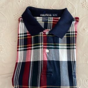 Men’s Nautica Navy/Red short sleeve shirt